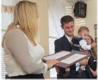 sophie poyntz as celebrant baby naming ceremony